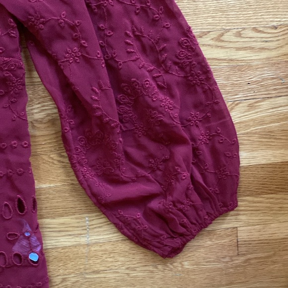 J.Crew peasant lace embroidered blouse - Picture 5 of 7